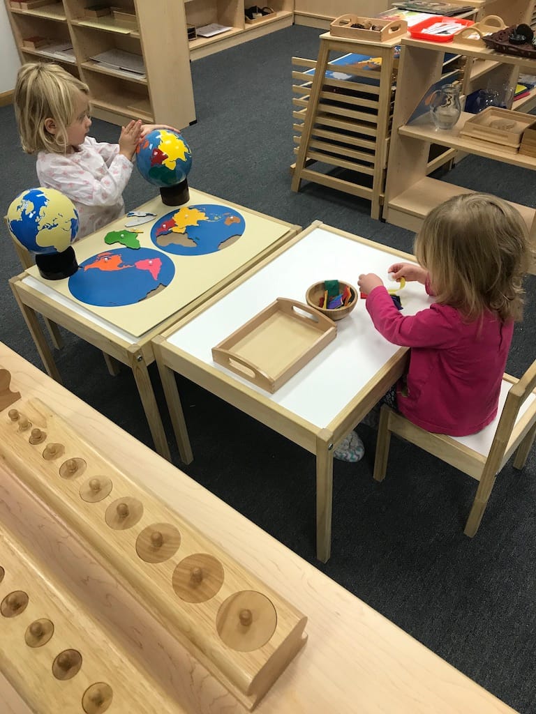 Globes, Maps, Puzzles, and stringing cloth