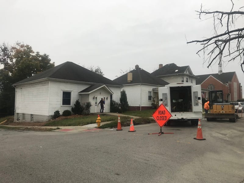 Road Closed for Water Line Work