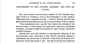 Conversion of Daniel Barber